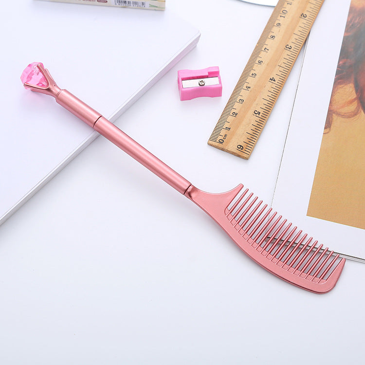 Diamond Comb Shape Plastic Ballpoint Pen Liuj014