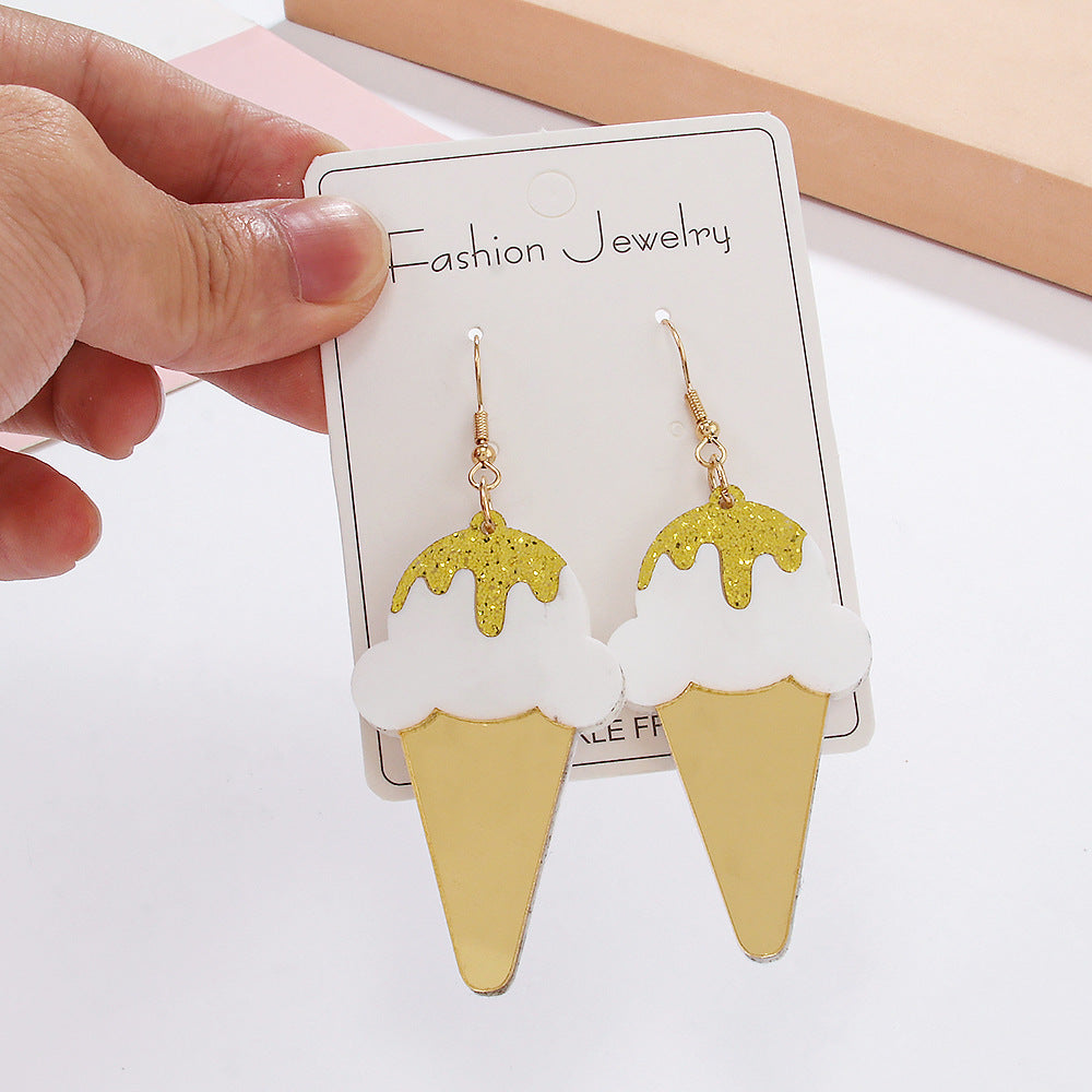 Acrylic ice cream earrings (Minimo de compra 2) MYA-ManT018