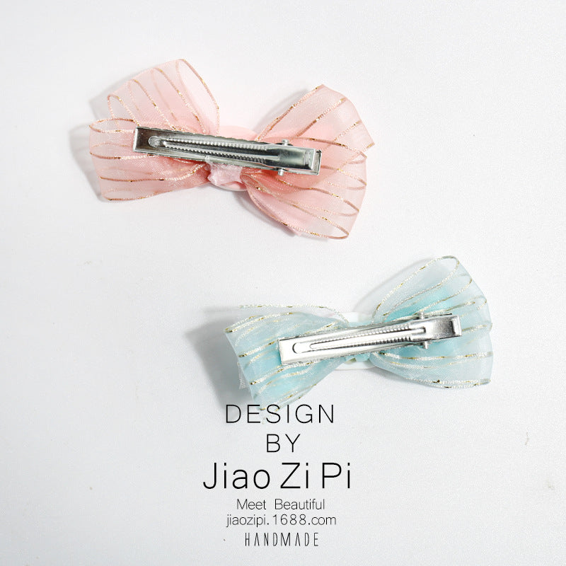 Resin ribbon bow hair clip (Minimo de Compra 2) MIC-JZP006