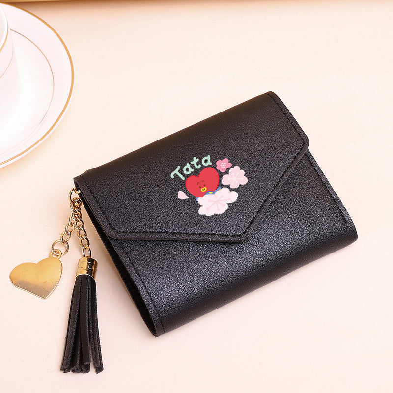 PU card bag tassel short wallet MIC-XingY012