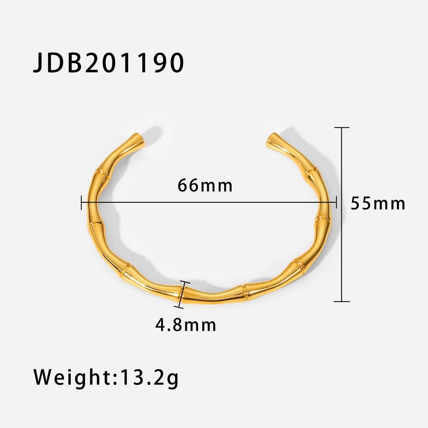 Stainless Steel Gold Plated Open Bracelet MIC-JieD025