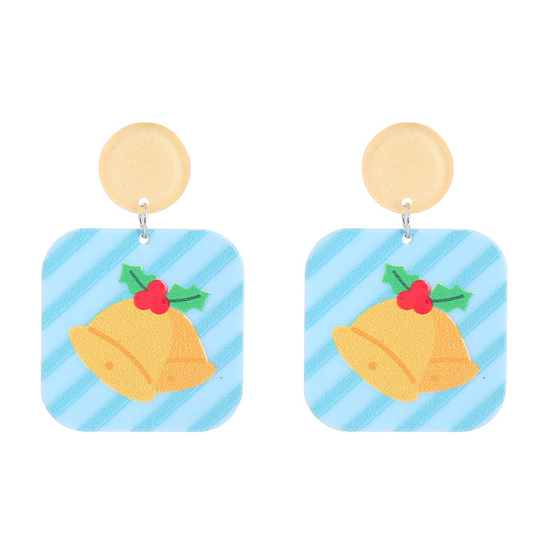 Acrylic Snowflake House Earrings (Minimo de Compra 2) MIC-ChouT032