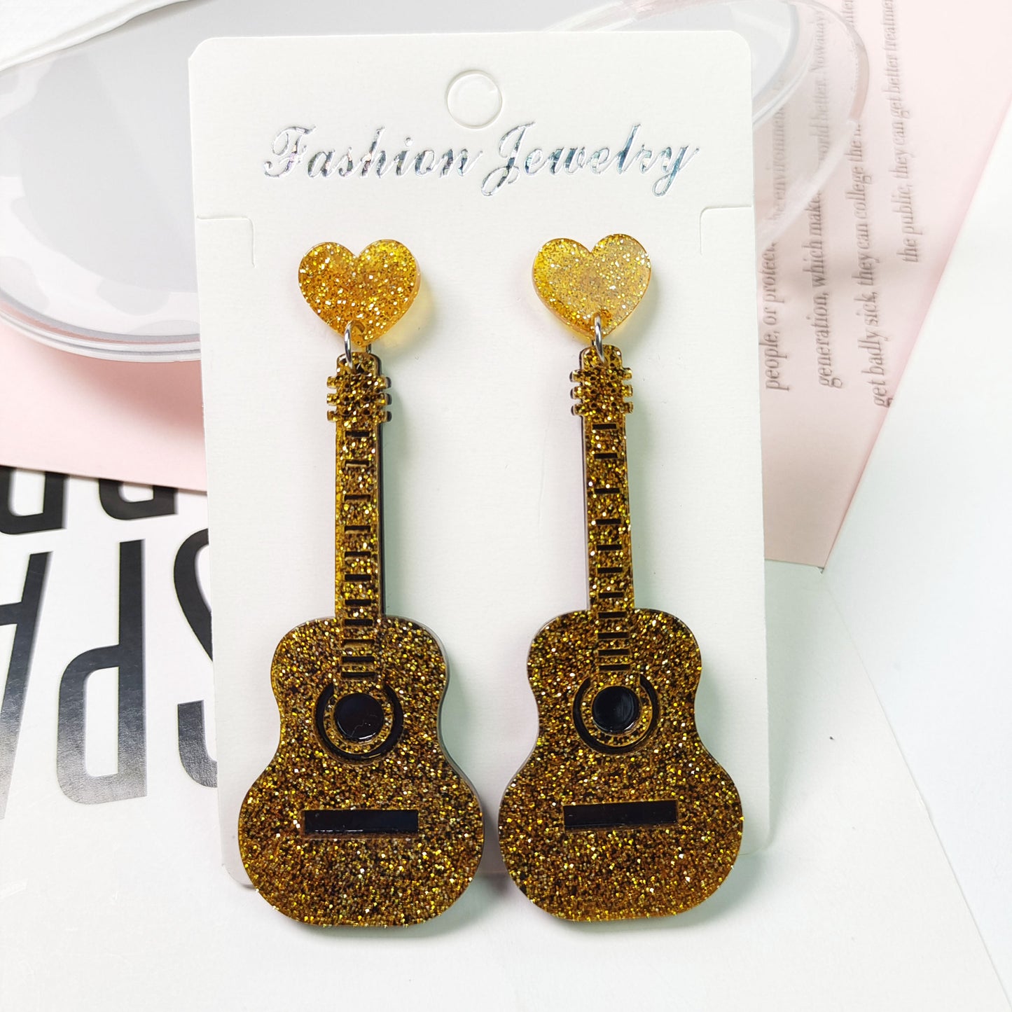 Alloy classical guitar earrings MIC-JiaY022