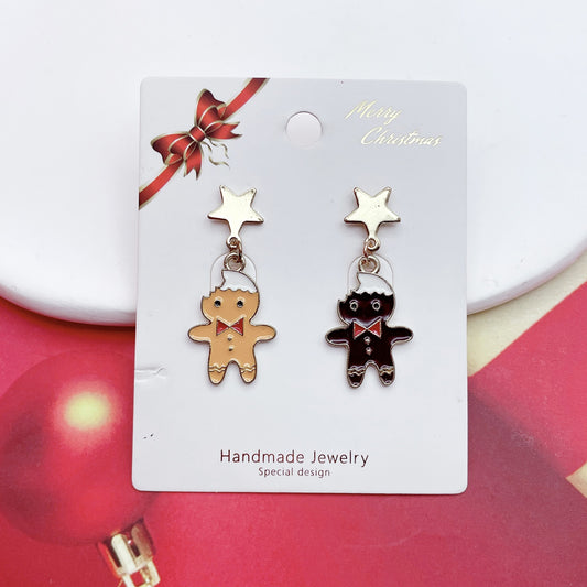 Alloy cartoon Christmas series earrings (Minimo de Compra 2) MIC-QiW011