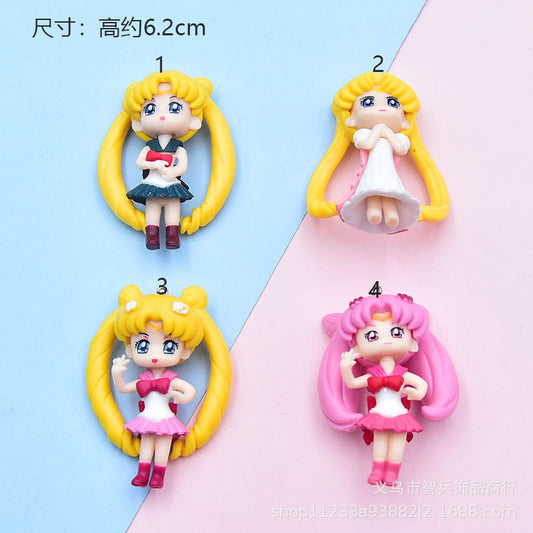 Resin Beauty Girl Warrior Accessories MIC-ZhiB006