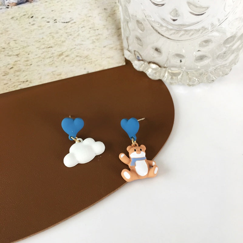 S925 silver pin bow earrings MIC-YKT026