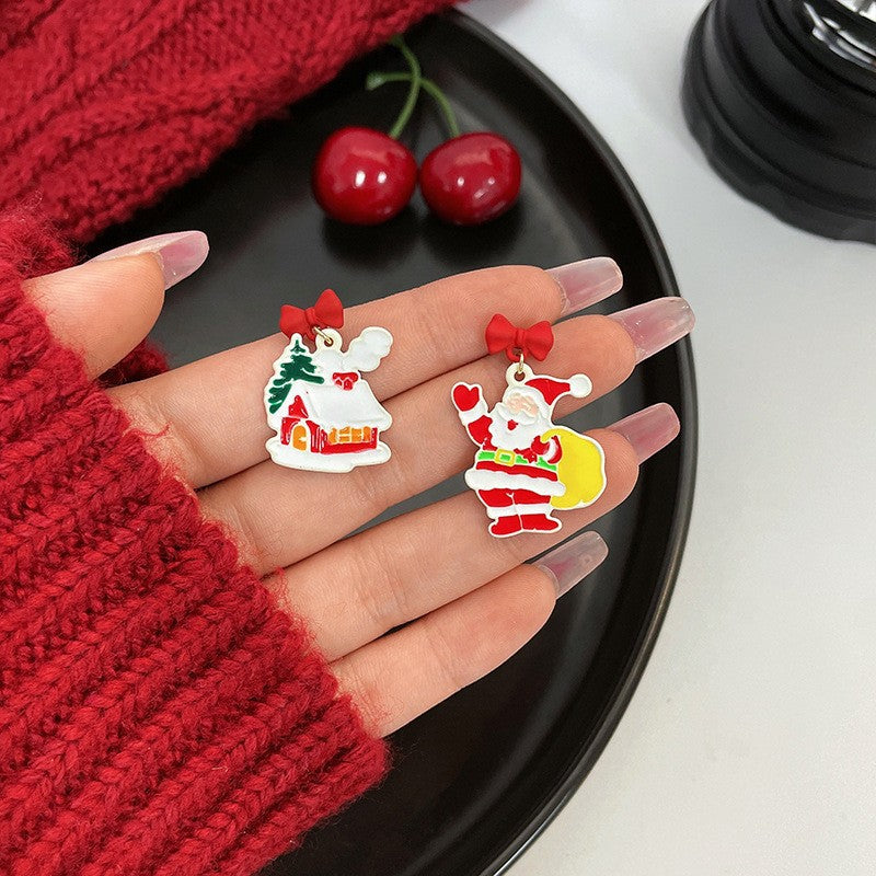 Alloy Christmas series cartoon earrings (Minimo de Compra 3)  MIC-AiY002