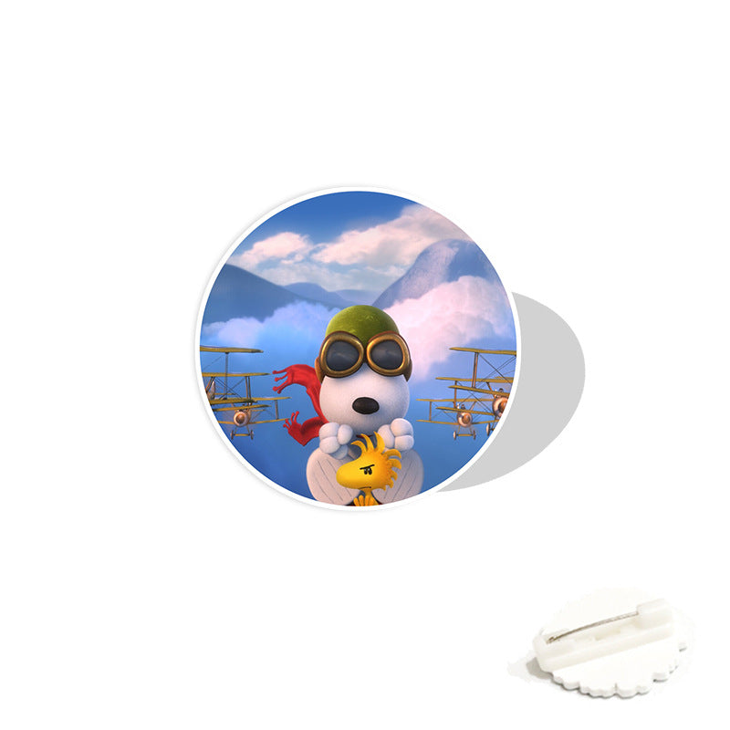 Acrylic cartoon cute Snoopy brooch (Minimo de compra 2) MYA-WeiJ004