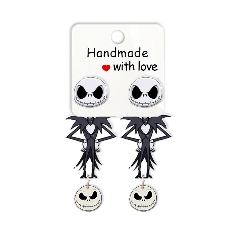 Alloy cartoon Jack Lisa earrings (Minimo de compra 5) MIC-XiangL107