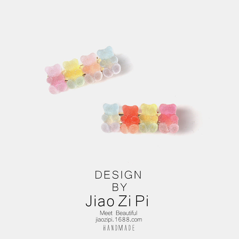 Resin bear gummy hair clip (Minimo de Compra 2) MIC-JZP027