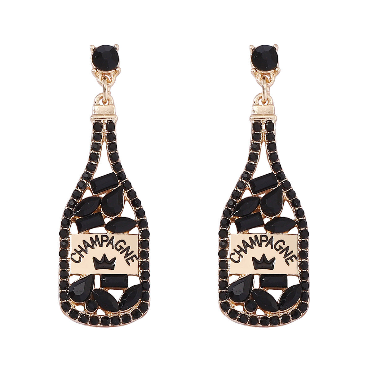 Alloy Letter Wine Bottle Earrings MIC-YueL017