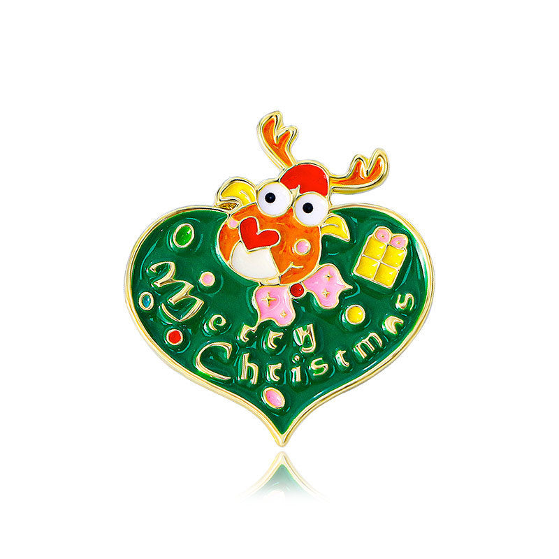 Alloy cartoon Christmas brooch (Minimo de Compra 2) MIC-WeiD005