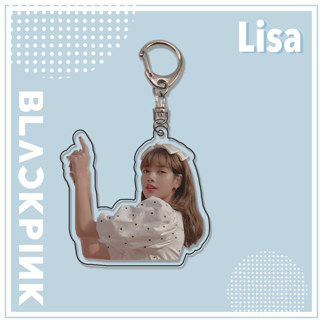 Acrylic pink ink double-sided blackpink keychain (Minimo de Compra 2)  MYA-ManM014