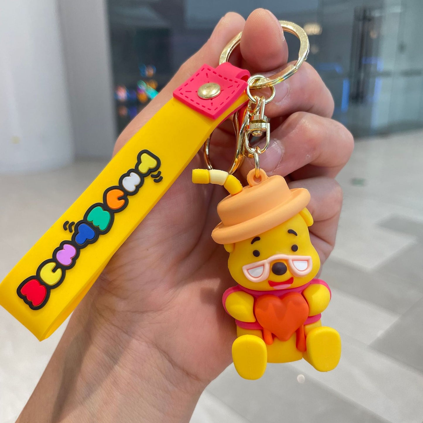 PVC New Winnie Bear Keychain MIC-YaoP023