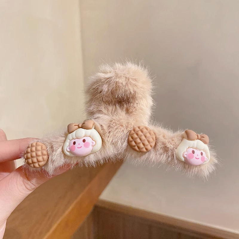 Plush cartoon cute hair clip MIC-KaW001