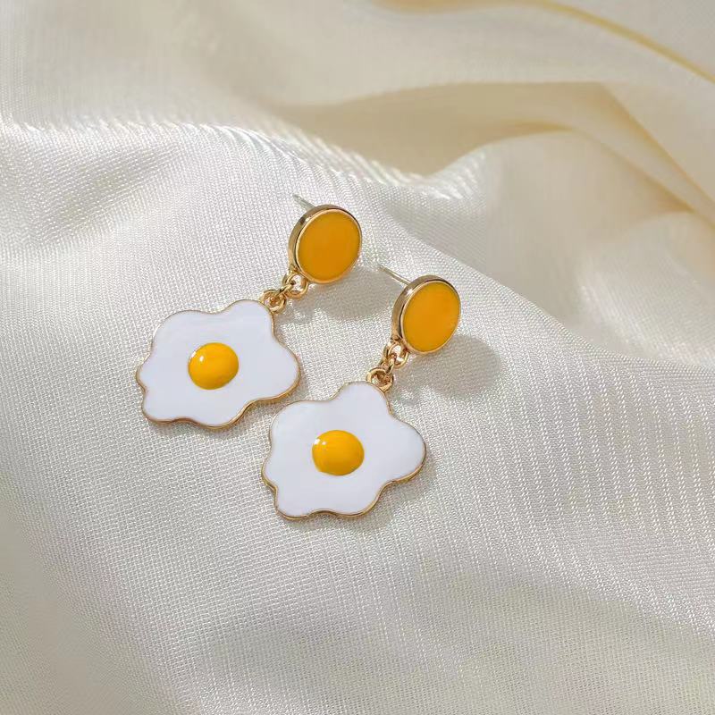 Acrylic cartoon egg earrings (Minimo de compra 2) MYA-JianL006