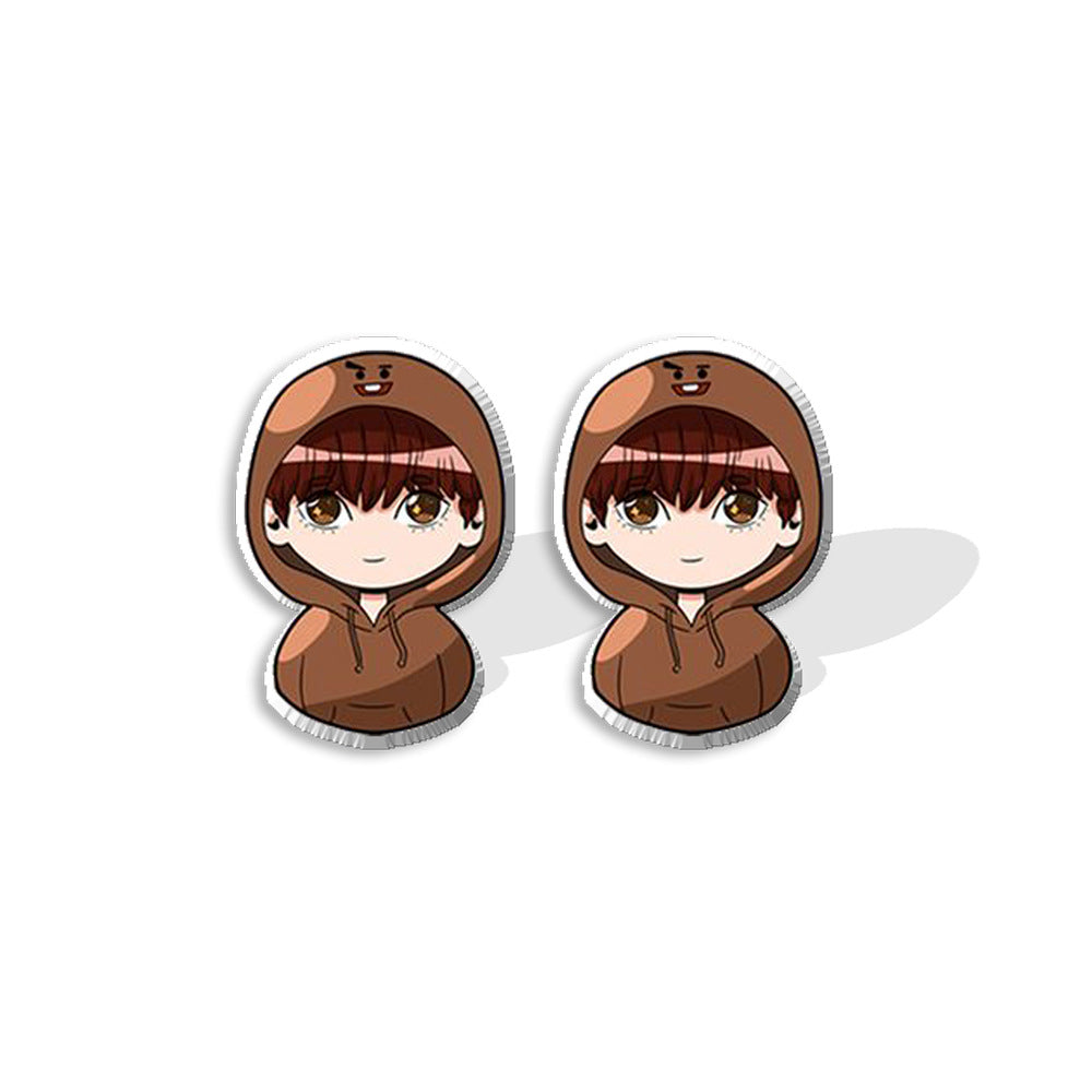 Acrylic BTS bulletproof youth group earrings (Minimo de compra 5) MIC-XiangL049