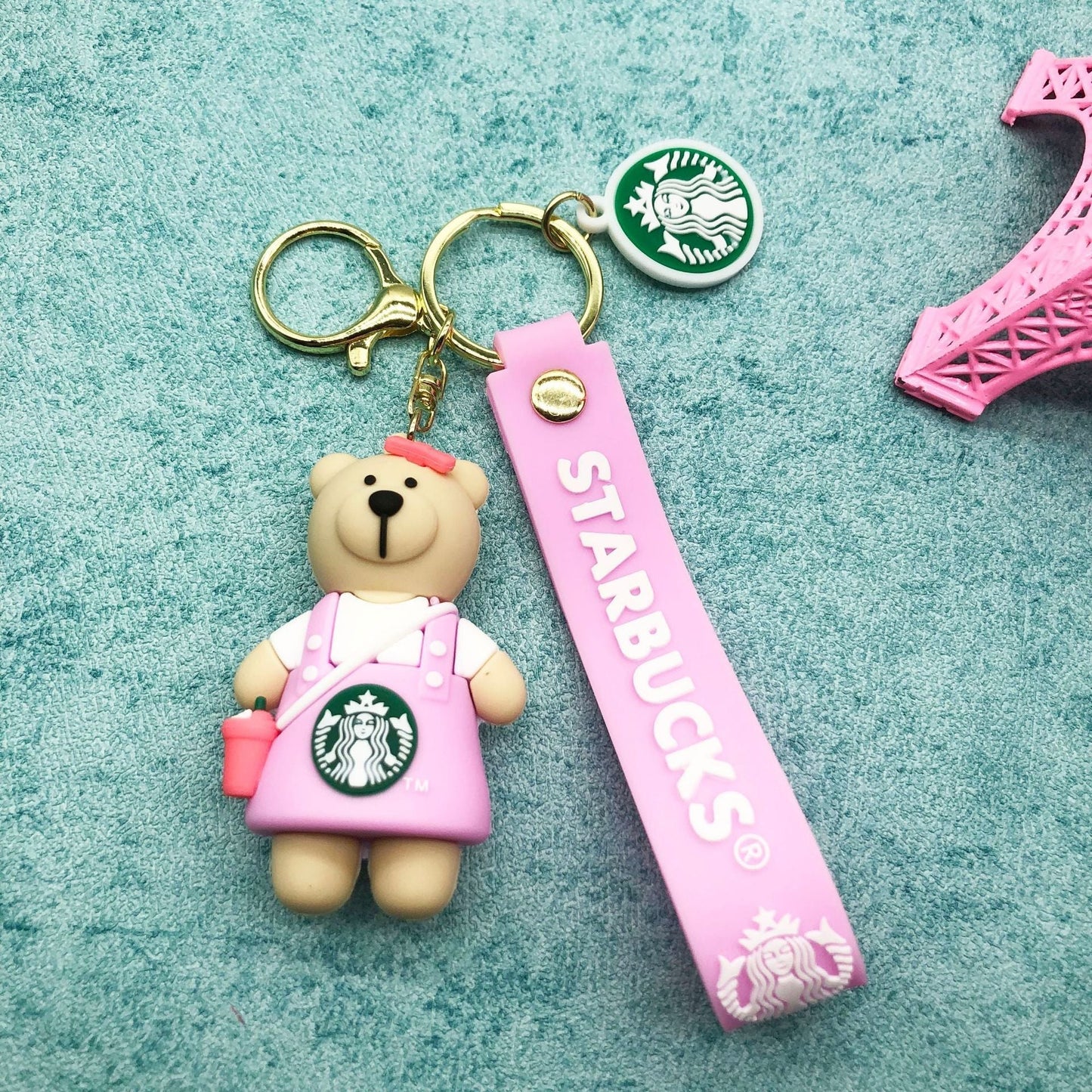 Keychains PVC Hardware Cute Cartoon Bear (M) Minimo de compra 2 LiangQ001