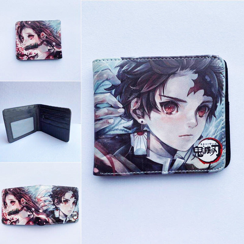 cartoon printed short PU zipper wallet (M) ChangYuan014