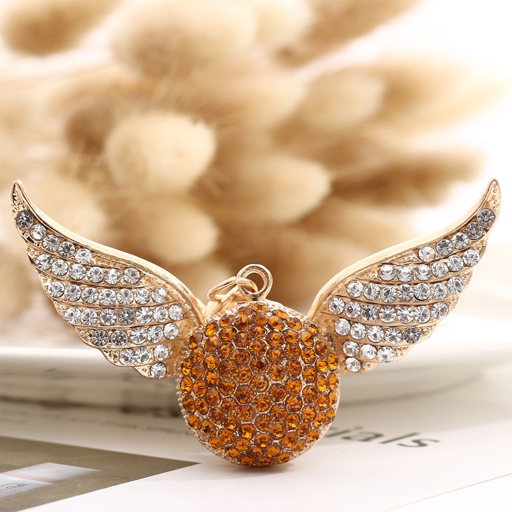 Diamond angel wing key ring  (Minimo de compra 2) MIC-ChaoK005