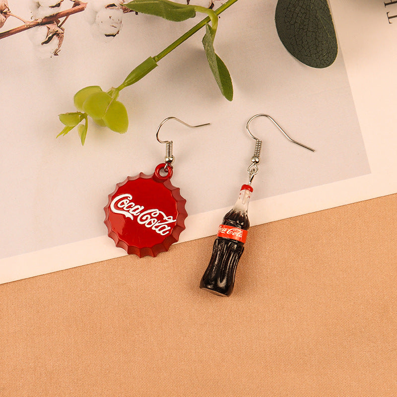 Alloy cola bottle cap earrings MIC-LSY023