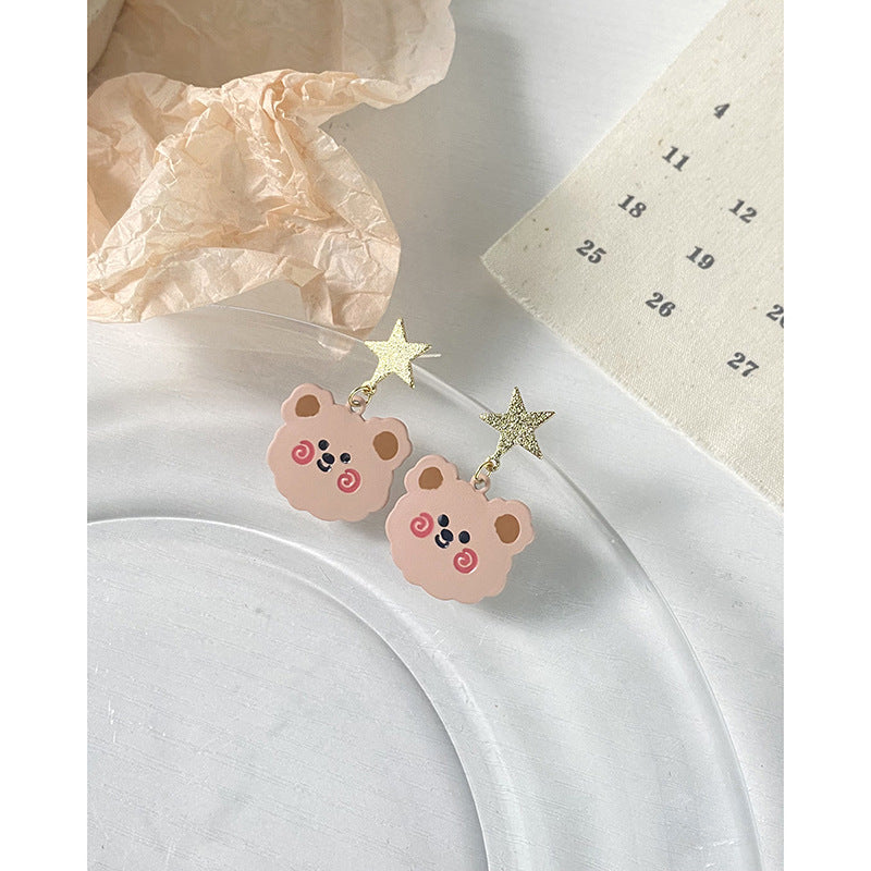 Alloy cartoon bear earrings (Minimo de Compra 2) MYA-SBL003