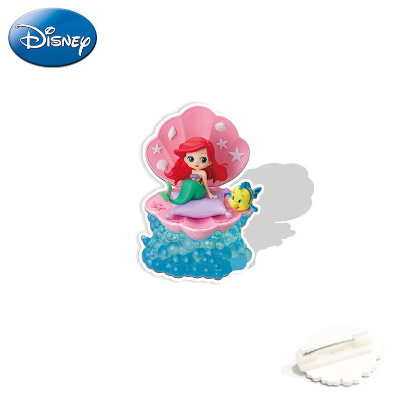 Acrylic mermaid princess brooch (Minimo de compra 2) MYA-WeiJ007