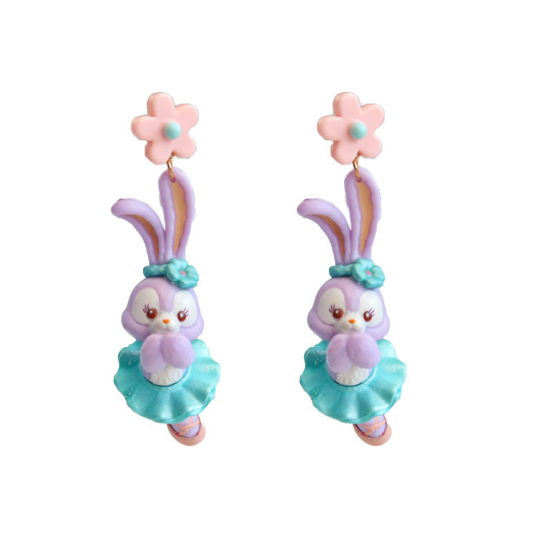 Resin Asymmetric Children's Fun Earrings MYA-XNWE002