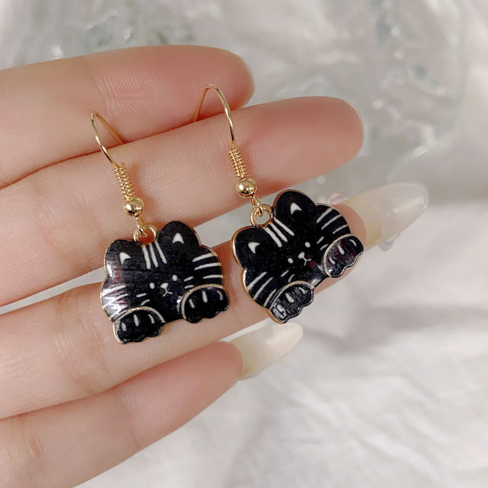 Acrylic cartoon cat earrings (Minimo de compra 2) MYA-YiD035