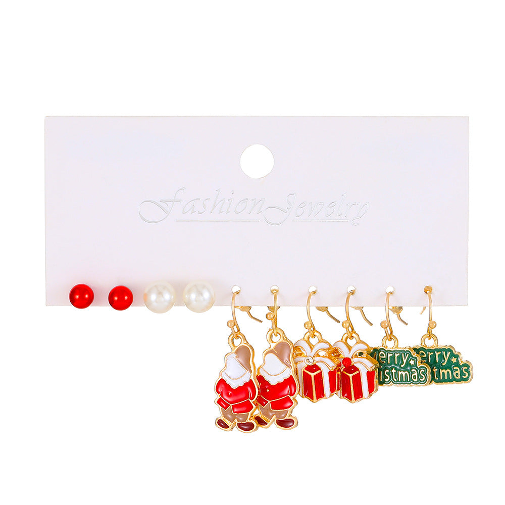 Alloy Christmas Day Earrings (Minimo de Compra 2) MIC-MiaoY093