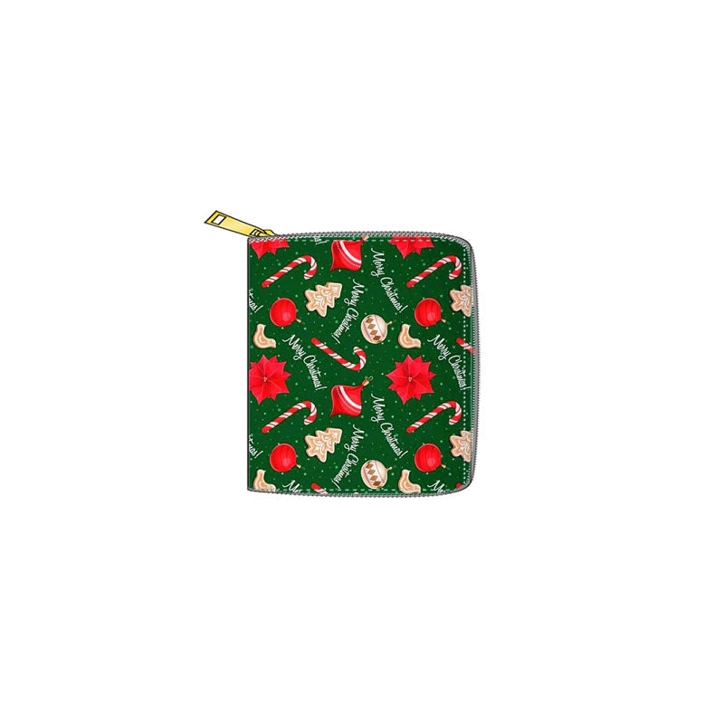 Wallet PU Christmas Fawn Santa Claus Short Zipper Minimo de compra 3 Dengxin016