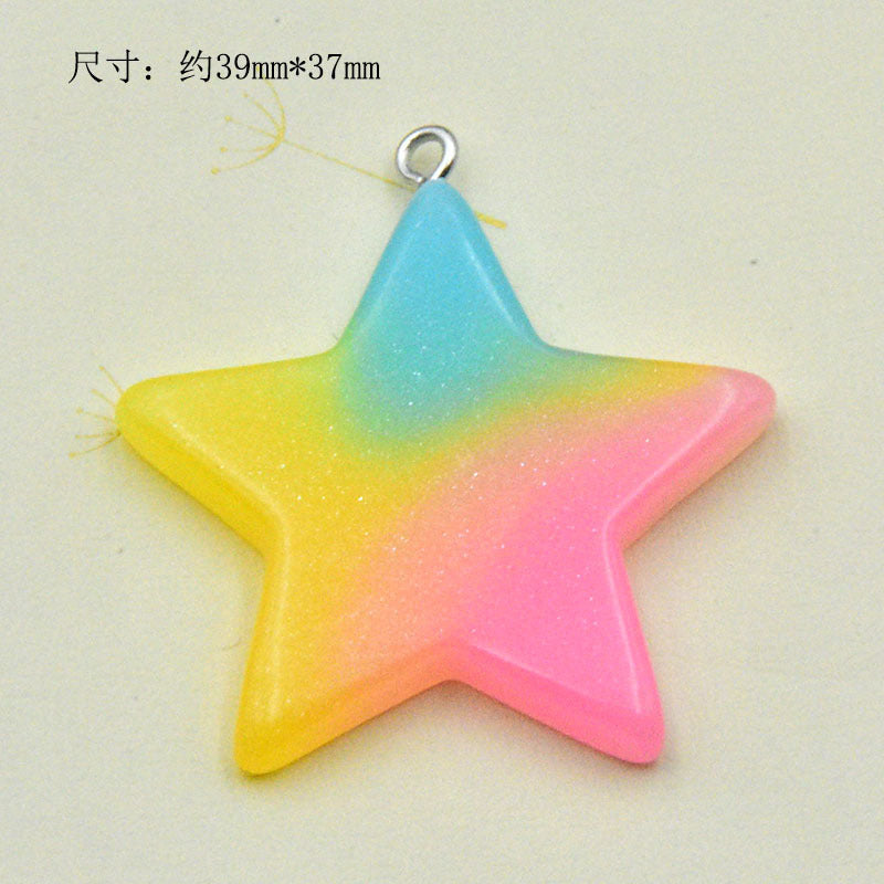 Resin gradient five pointed star accessories MYA-HuiX001