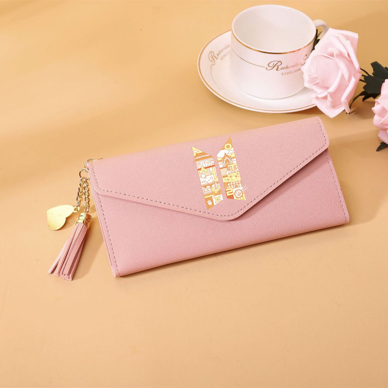 PU CITY series card bag tassel long wallet MIC-XingY014