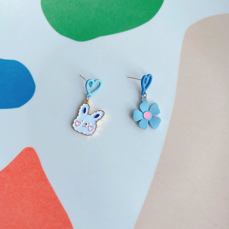 Alloy cute little rabbit earrings MIC-ABL018