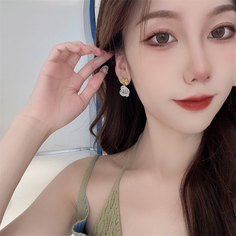 Alloy blue bow earrings (Minimo de Compra 2) MIC-QingE006