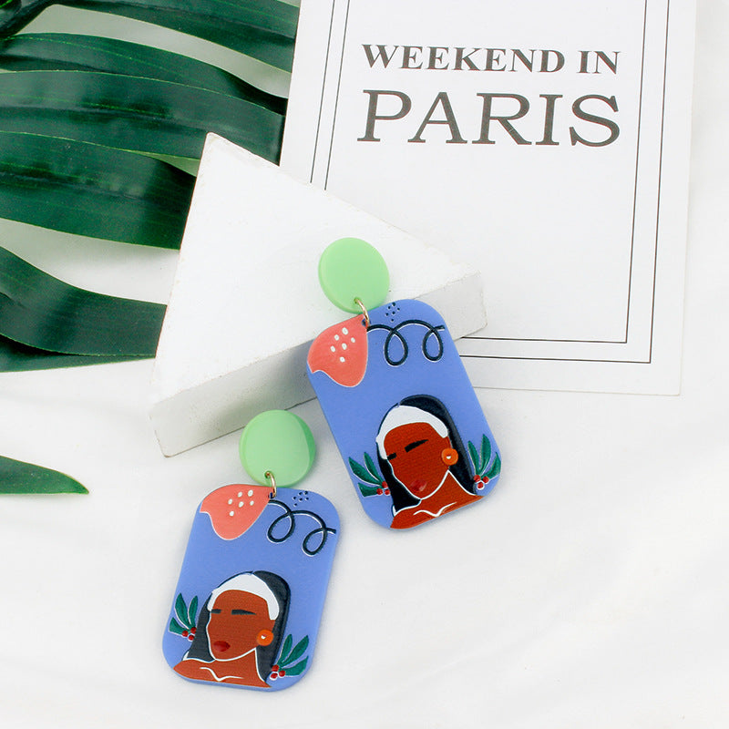 Alloy cartoon color contrast earrings MYA-XinT003