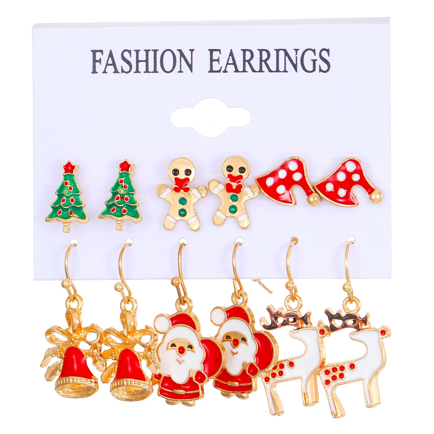 Alloy Christmas Bell Elk Earrings (Minimo de Compra 2) MYA-MiaoY094