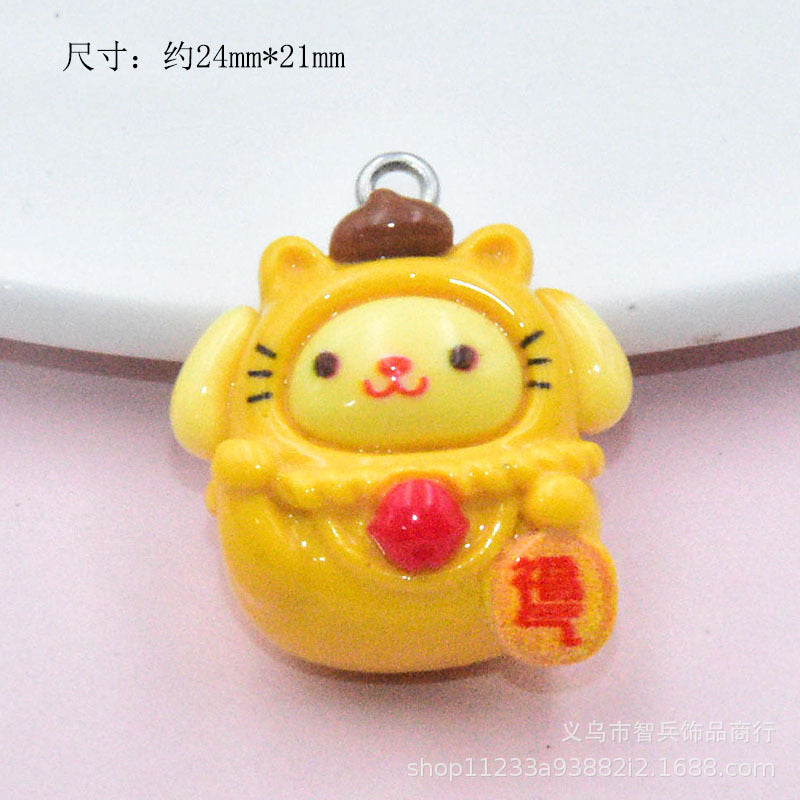 Resin cartoon animal wealth cat accessories MIC-ZhiB015