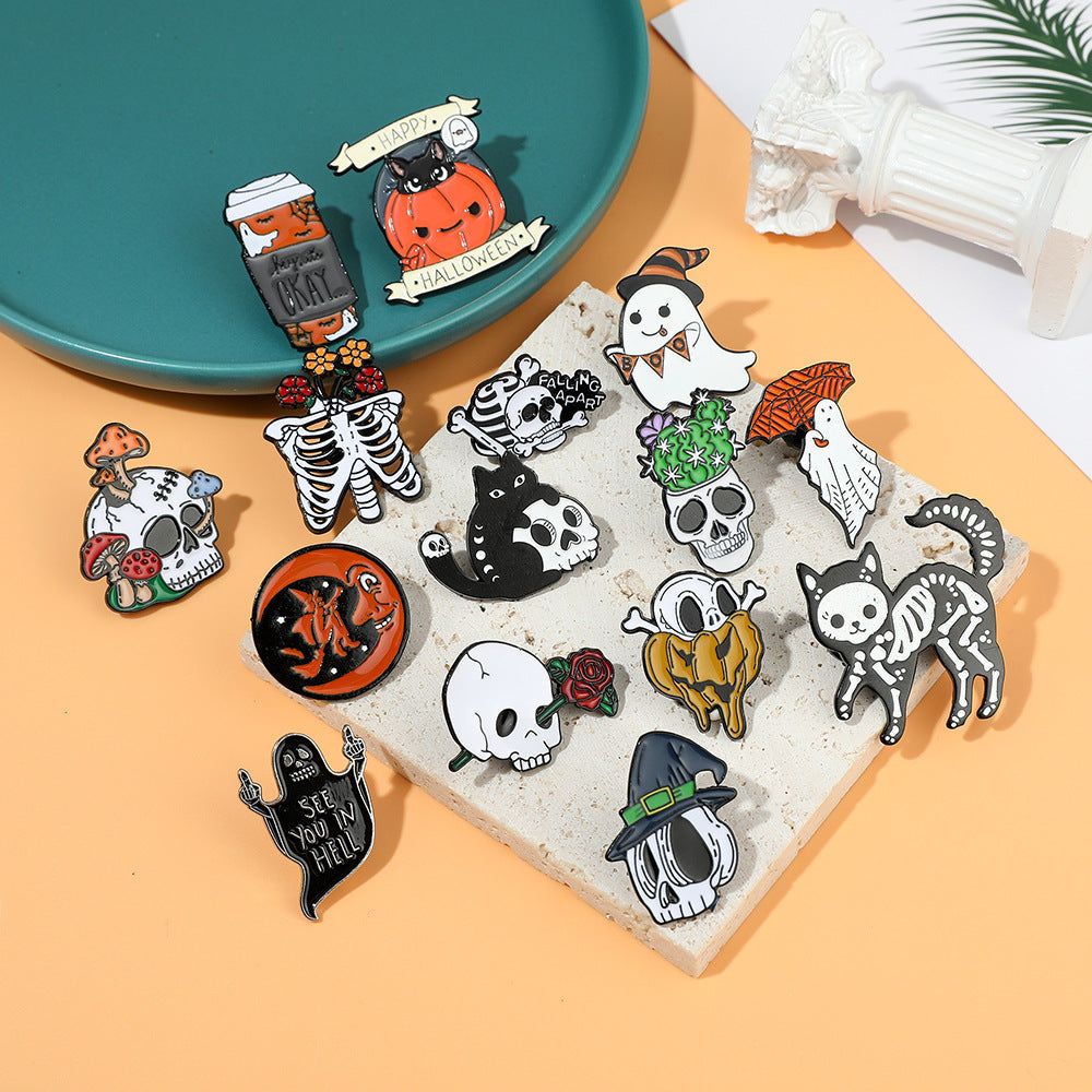 Wraith brooch with alloy Halloween hat (Minimo de Compra 2) MIC-ShengY046