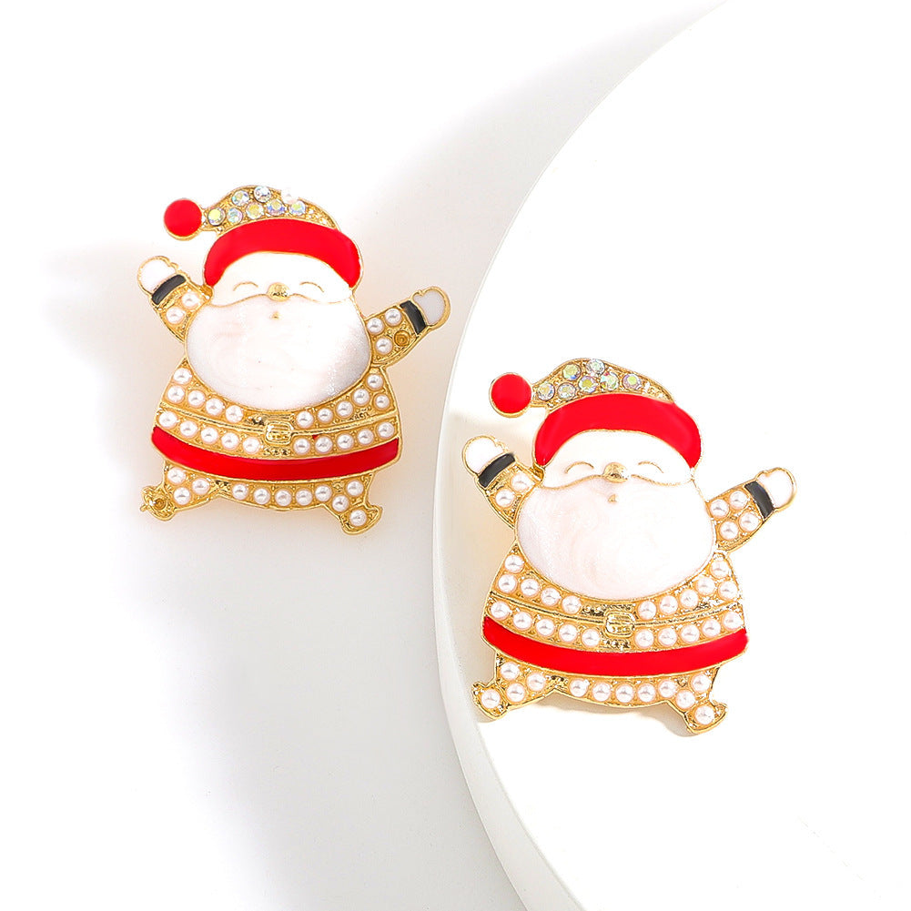 Alloy Christmas Tree Bell Earrings (Minimo de Compra 2) MIC-DWKM006