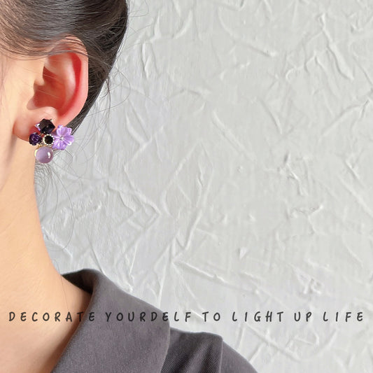 Alloy amethyst Earrings MIC-LiangM002