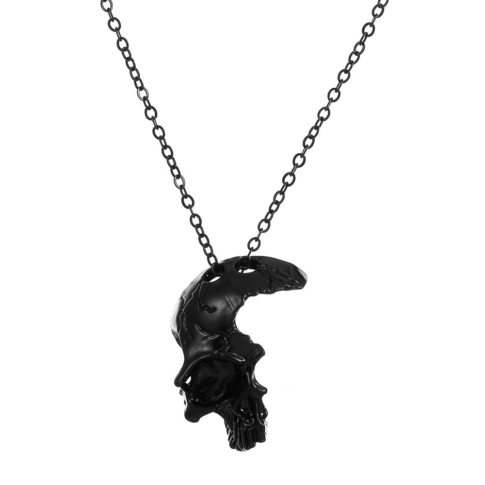 Alloy Half Face Skeleton Necklace MIC-MiaoY047