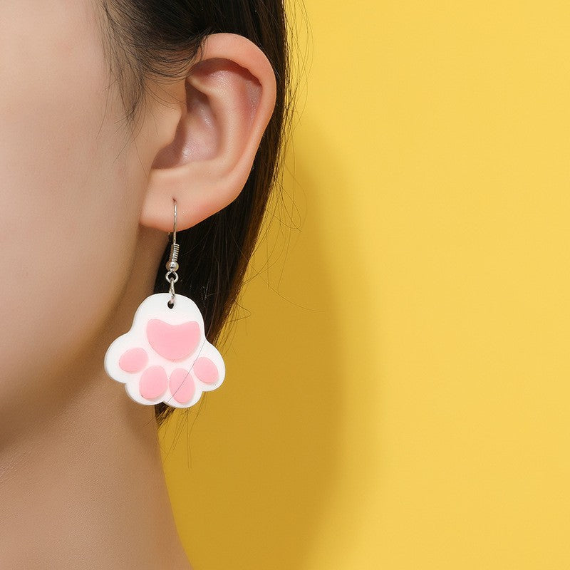 Acrylic cartoon cat claw earrings (Minimo de Compra 3) MIC-HaoC007