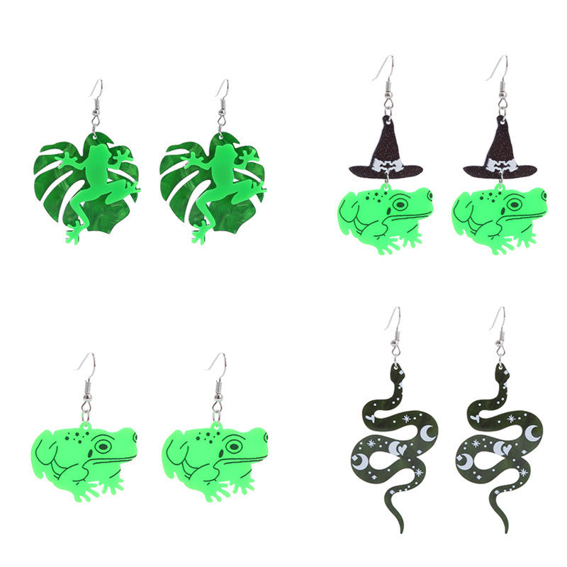 Acrylic New Skull Teeth Earrings (Minimo de Compra 2) MIC-ChouT036