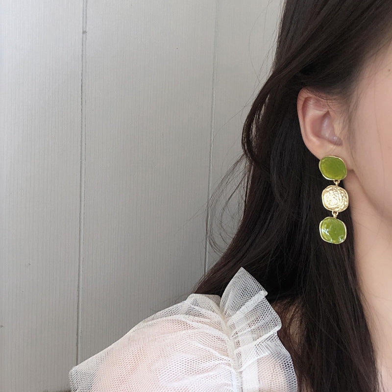 Alloy Love Stone Tassel Earrings (Minimo de compra 2) MIC-ZhuN001