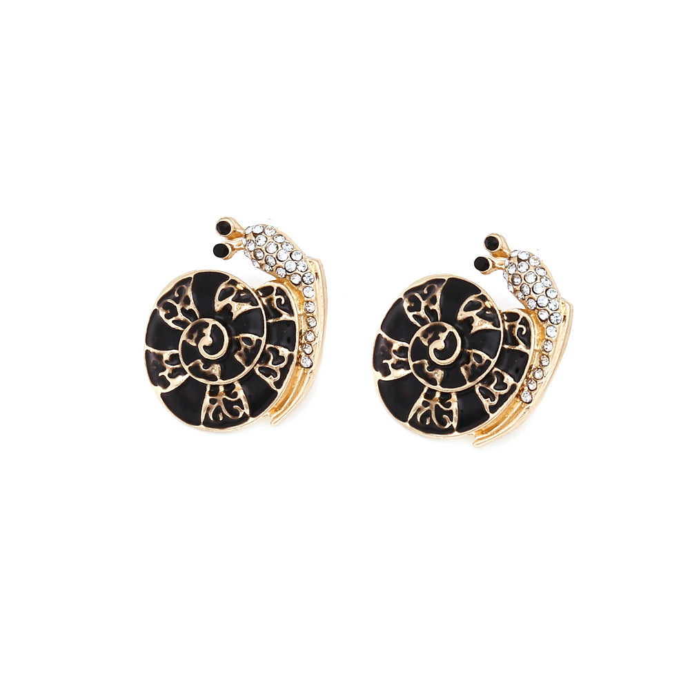 Alloy Diamond Snail Earrings MIC-ManY042