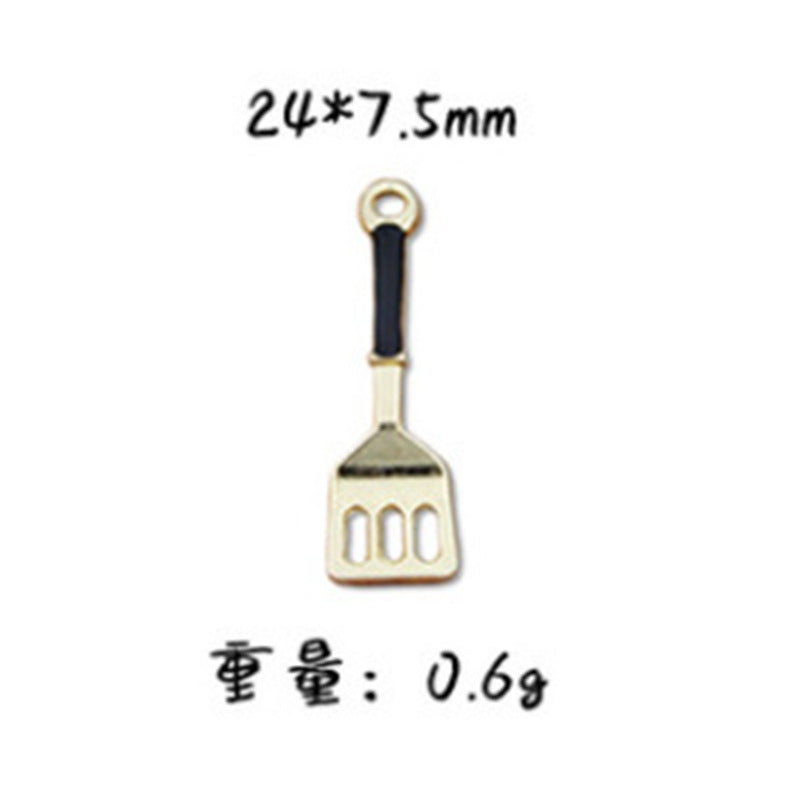 Acrylic frying pan fried egg spatula earrings (Minimo de compra 2) MIC-JianL004