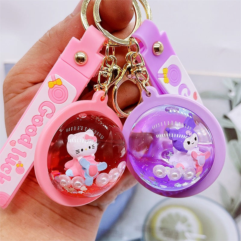 PVC cartoon airplane fuel injection keychain MIC-DMF001