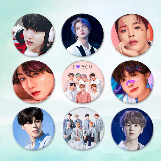 Alloy BTS bulletproof youth team brooch (Minimo de compra 5) MYA-XiangL099