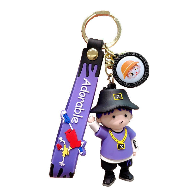 PVC cute trendy and cool male keychain MIC-MLZ019